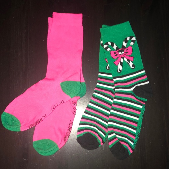 2 Pair Betsey Johnson Socks - Picture 1 of 2